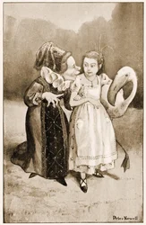 Zitto, zitto bambino! disse la Duchessa, illustrazione per Le avventure di Alice nel Paese delle Meraviglie di Lewis Carroll, 1901